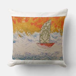Floral Sail Throw Pillow