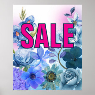Floral Sale Sign, Retail Store Poster