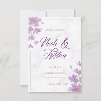 Floral Save  date RSVP Card
