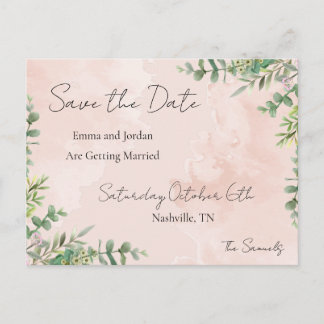 Floral Save The Date Card