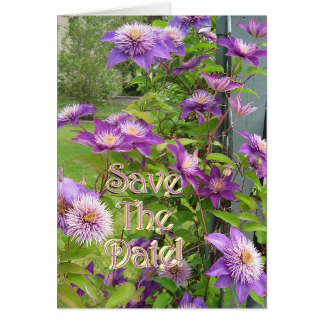 Floral Save the Date Card (Front)