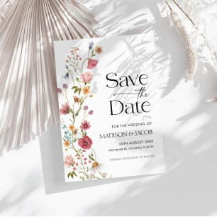 Floral Save The Date Invitation