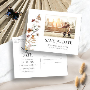 Floral Save The Date Postcard
