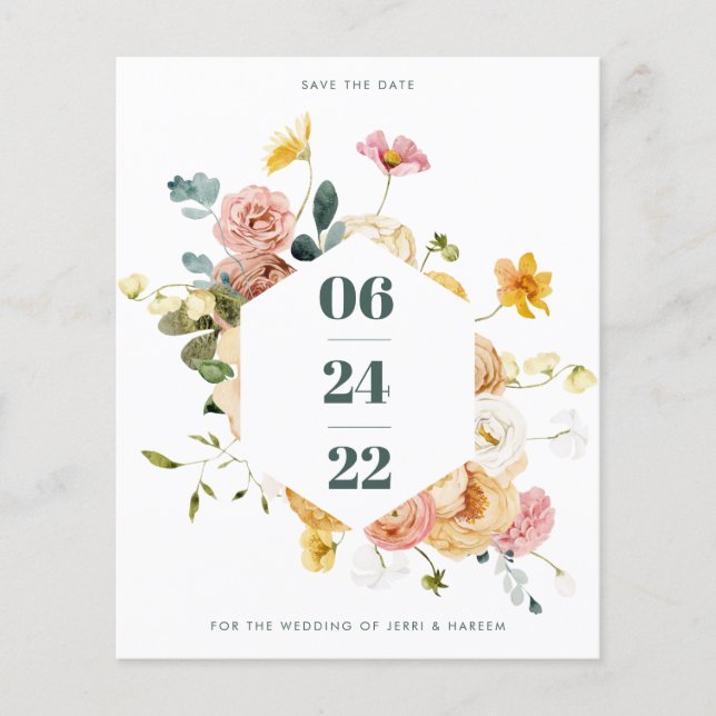 Floral Save the Date | Sutton (Front)