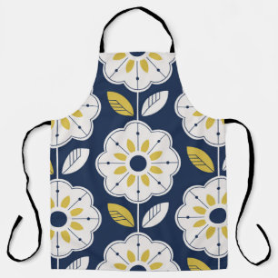 Floral Scandinavian Style Seamless Pattern Apron