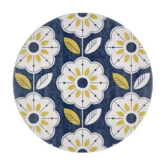 Floral Scandinavian Style Seamless Pattern Cutting Board