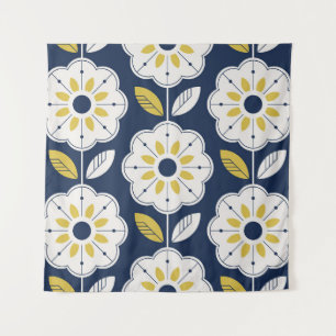 Floral Scandinavian Style Seamless Pattern Tapestry