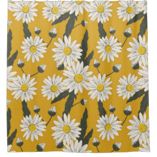 Floral scarf design, vintage background. shower curtain