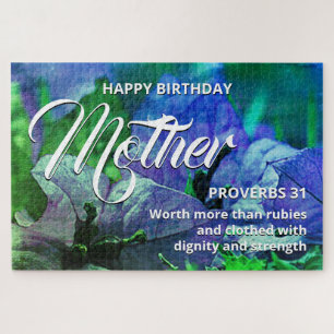 Floral Scene 20"x30" HAPPY BIRTHDAY MOTHER Custom Jigsaw Puzzle