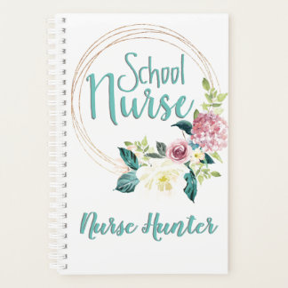 Floral School Nurse Personalised Planner