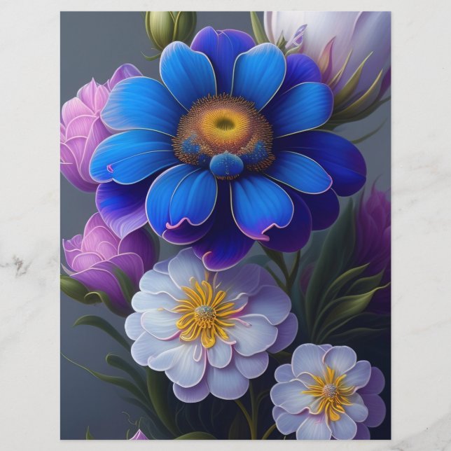 Floral Scrapbook Paper (Front)