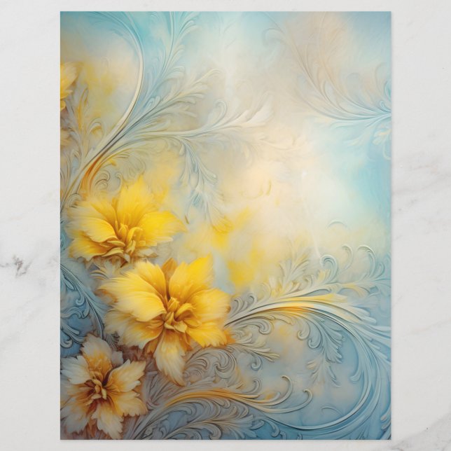 Floral Scrapbooking Paper (Front)