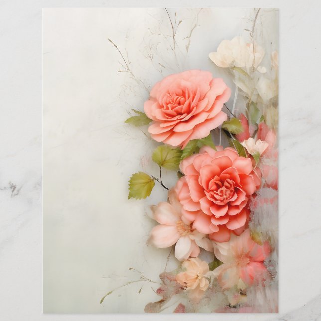 Floral Scrapbooking Paper (Front)