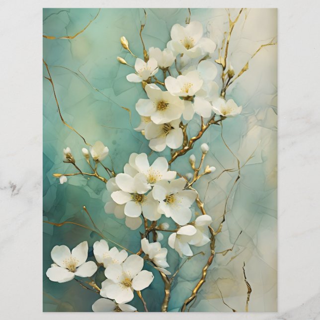 Floral Scrapbooking Paper (Front)