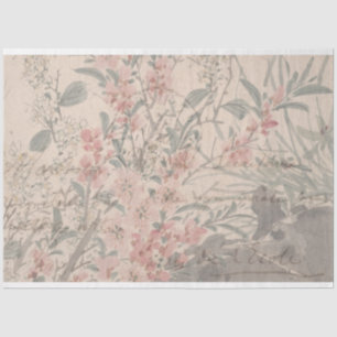 Floral Script Furniture Decoupage Paper