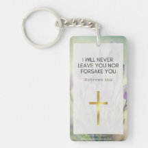 Floral Scripture Acrylic Keychain