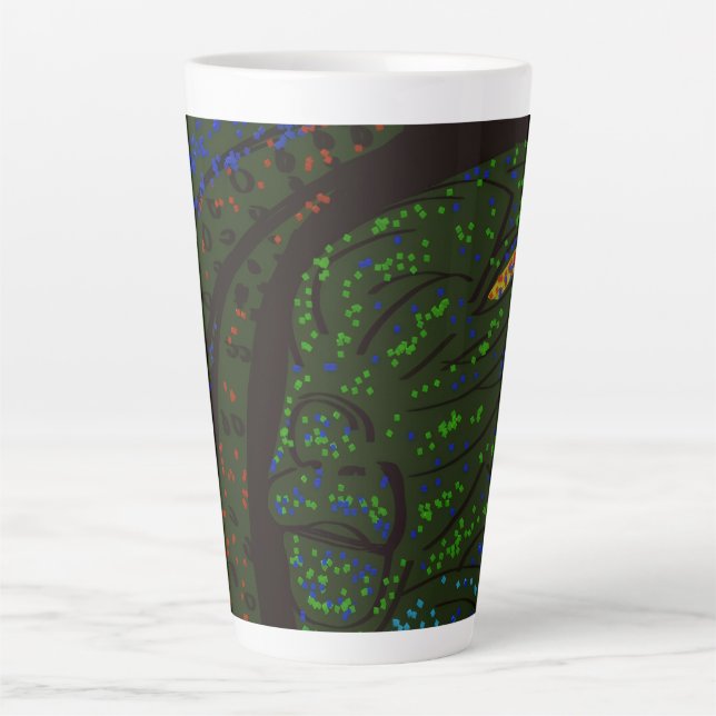 Floral Sea Monster Latte Mug (Front)