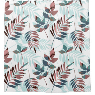 Floral seamless abstract pattern shower curtain