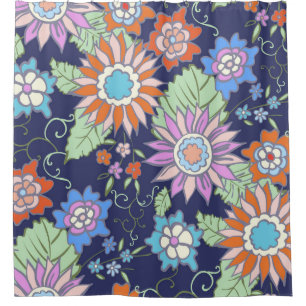Floral seamless background pattern spring - summer shower curtain