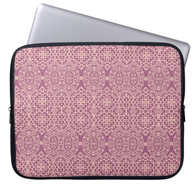 Floral Seamless: Beautiful Pattern Background Laptop Sleeve (Front)