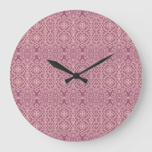 Floral Seamless: Beautiful Pattern Background Large Clock