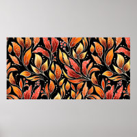 Floral seamless pattern. Autumn background with go