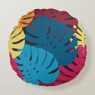 Floral seamless pattern. Background from bright le Round Cushion