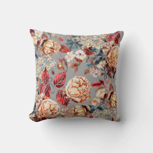 Floral seamless pattern, background In art nouveau Cushion