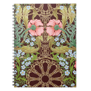 Floral Seamless pattern, background with In art no Notebook