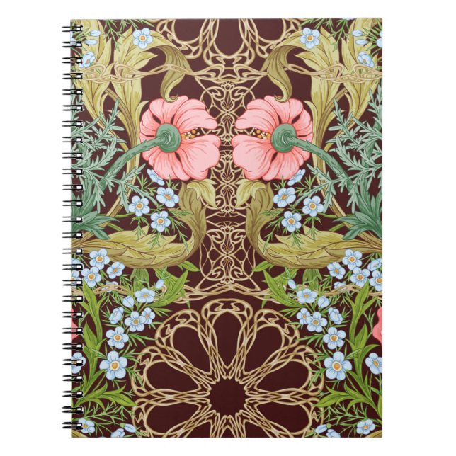 Floral Seamless pattern, background with In art no Notebook (Front)
