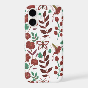 Floral seamless pattern birds and butterflies
