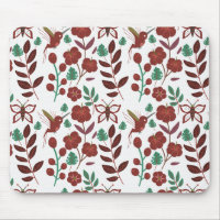 Floral seamless pattern birds and butterflies