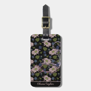 Floral seamless pattern colourful personalised nam luggage tag