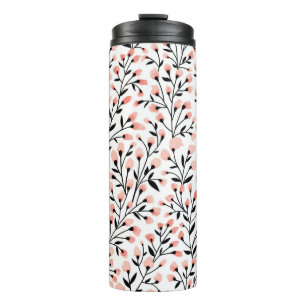 Floral seamless pattern design. Branch with small  Thermal Tumbler
