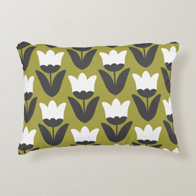 Floral seamless pattern design. Scandinavian style Decorative Cushion (Front)