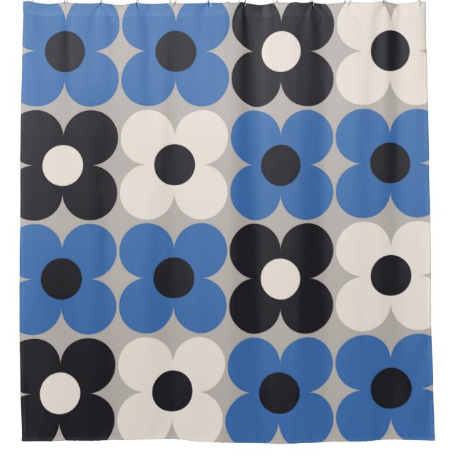 Floral seamless pattern design. Scandinavian style Shower Curtain (Front)