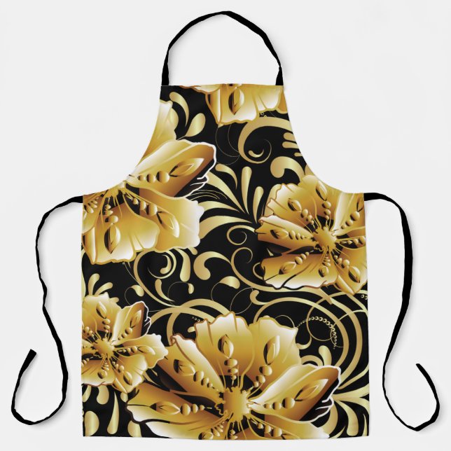 Floral seamless pattern. Flourish 3d wallpaper. Or Apron (Front)