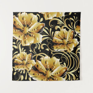 Floral seamless pattern. Flourish 3d wallpaper. Or Tapestry