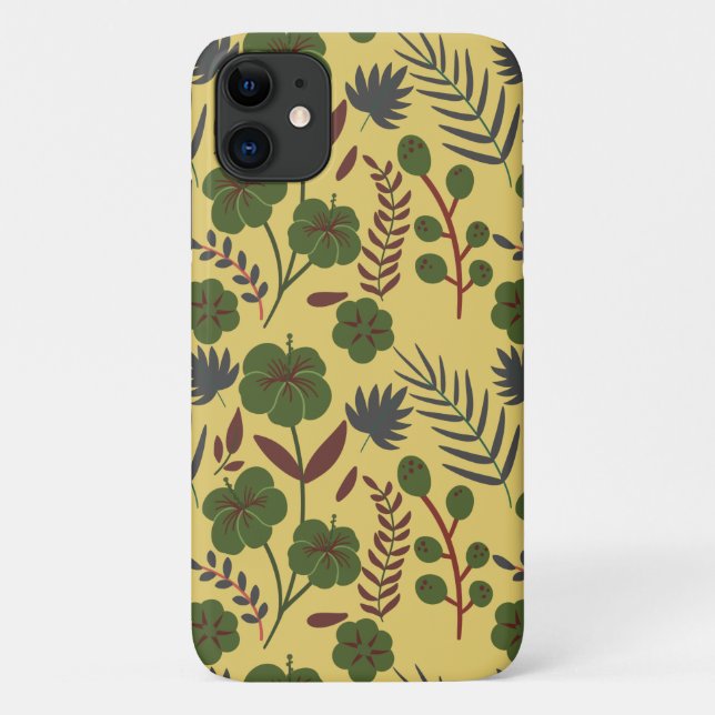 Floral seamless pattern flowers and butterflies Case-Mate iPhone case (Back)