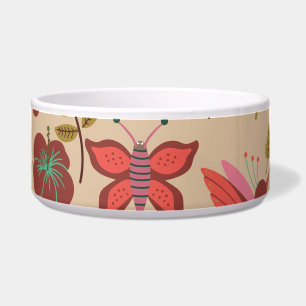 Floral seamless pattern flowers, birds, butterfly