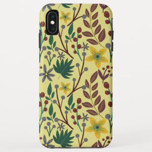 Floral seamless pattern flowers, leaves, branches iPhone XS max case