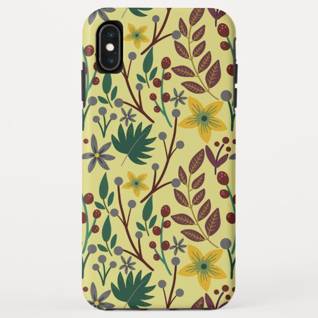 Floral seamless pattern flowers, leaves, branches Case-Mate iPhone case (Back)