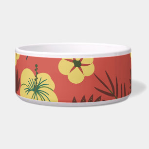 Floral seamless pattern flowers yellow and red