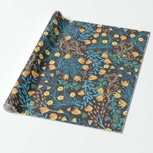 Floral seamless pattern. Hand drawn creative flowe Wrapping Paper