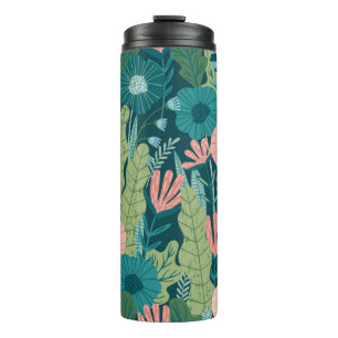 Floral seamless pattern, interior decor thermal tumbler