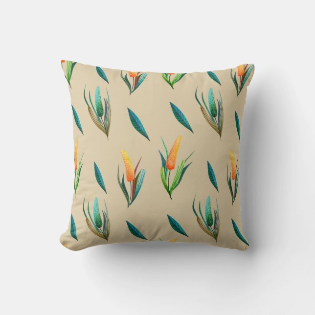 Floral seamless pattern made of stylised flowers a cushion (Front)