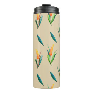 Floral seamless pattern made of stylised flowers a thermal tumbler
