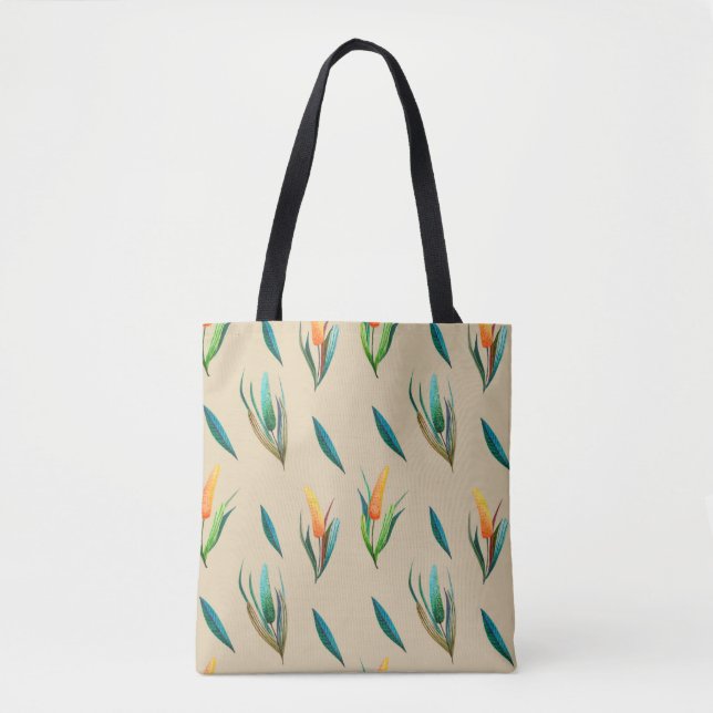 Floral seamless pattern made of stylised flowers a tote bag (Front)