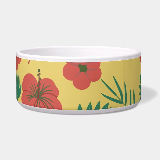 Floral seamless pattern red yellow green flowers (Front)