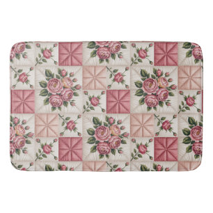 Floral Seamless Pattern, Roes Seamless Pattern Bath Mat